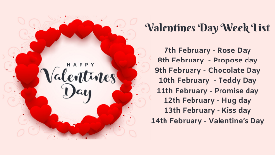 Valentine Week 2024 List – 7th To 14th February Valentine’s Day List